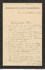 Nachlass Franz Steindachner, Brief von C. M. L. Popta an Franz Steindachner (28.02.1905), Inv.Nr. 403.01, Seite 1